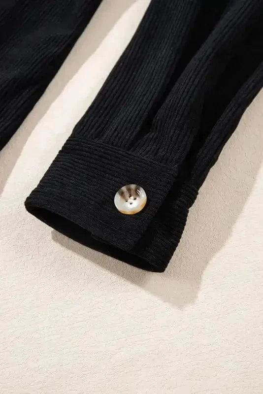 Corduroy Jackets Hooded Corduroy Shacket