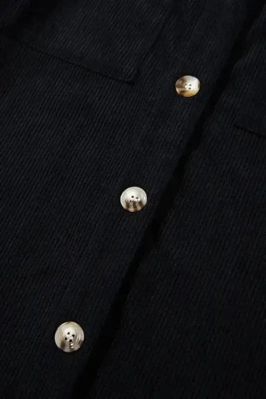 Corduroy Jackets Hooded Corduroy Shacket