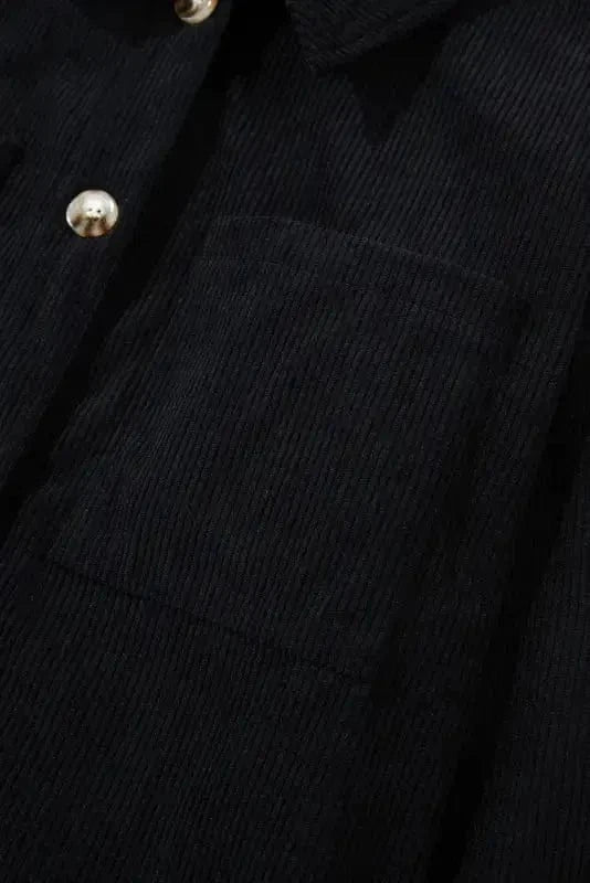 Corduroy Jackets Hooded Corduroy Shacket