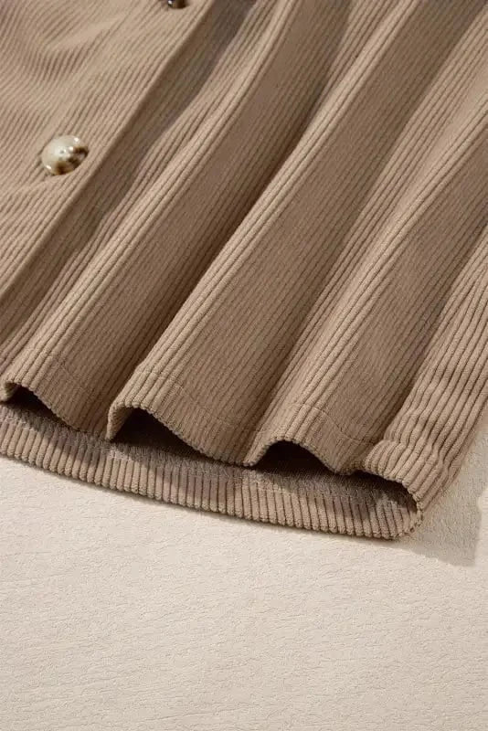 Corduroy Jackets Hooded Corduroy Shacket