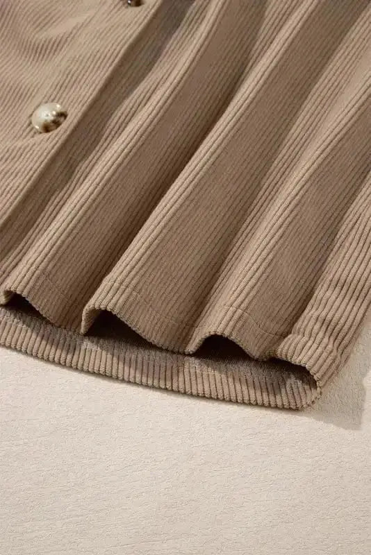 Corduroy Jackets Hooded Corduroy Shacket