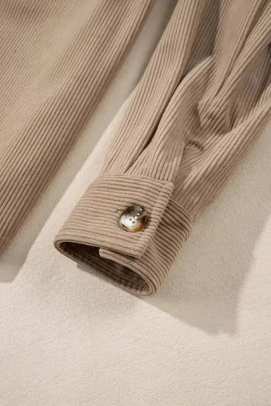 Corduroy Jackets Hooded Corduroy Shacket