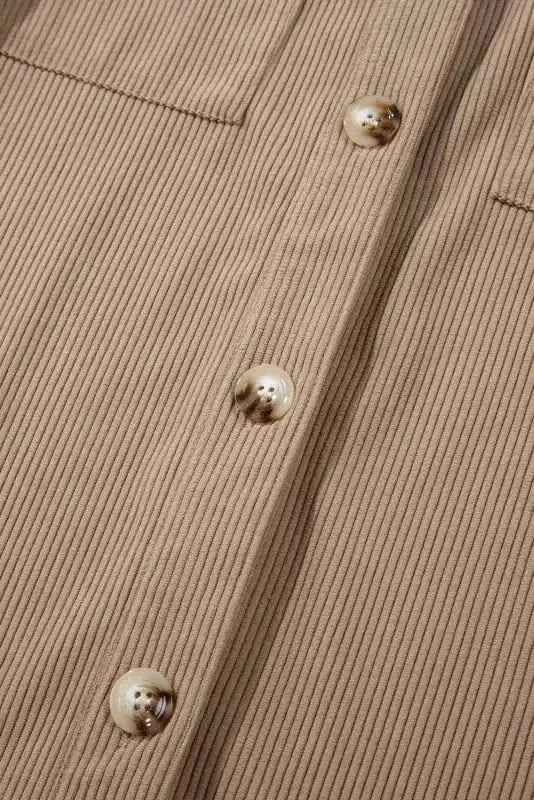 Corduroy Jackets Hooded Corduroy Shacket