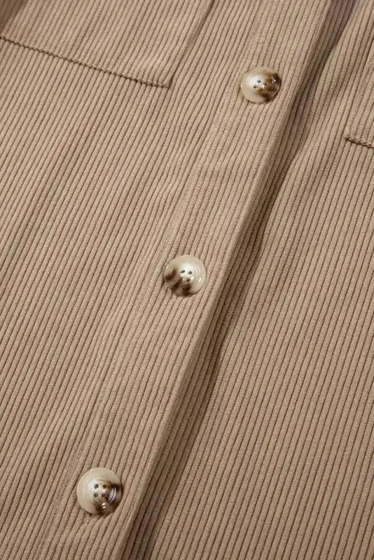 Corduroy Jackets Hooded Corduroy Shacket