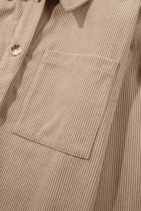 Corduroy Jackets Hooded Corduroy Shacket