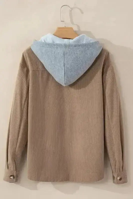 Corduroy Jackets Hooded Corduroy Shacket
