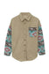 Corduroy Jackets Khaki Aztec Corduroy Shacket