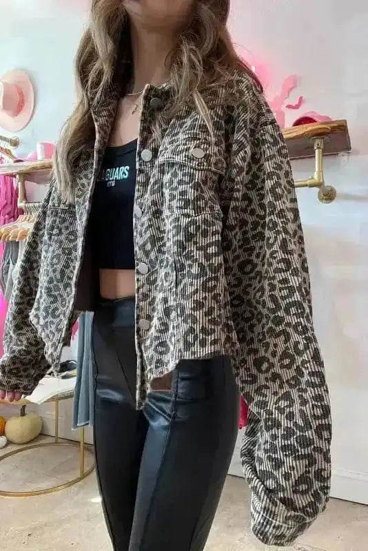 Corduroy Jackets Leopard Luxe Corduroy Jacket