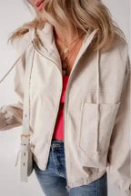 Corduroy Jackets Teal Trek Hooded Jacket