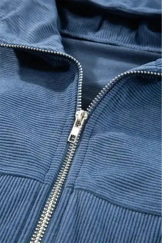 Corduroy Jackets Teal Trek Hooded Jacket