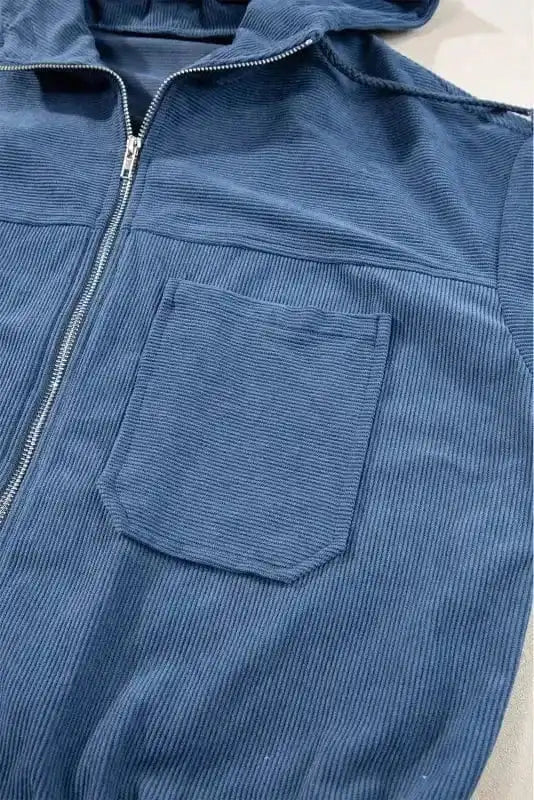 Corduroy Jackets Teal Trek Hooded Jacket