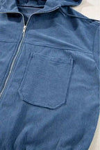 Corduroy Jackets Teal Trek Hooded Jacket