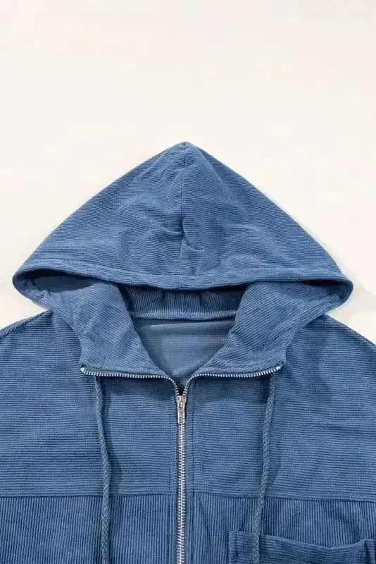 Corduroy Jackets Teal Trek Hooded Jacket
