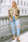Corduroy Jackets Western Corduroy Jacket - Khaki Aztec Patchwork