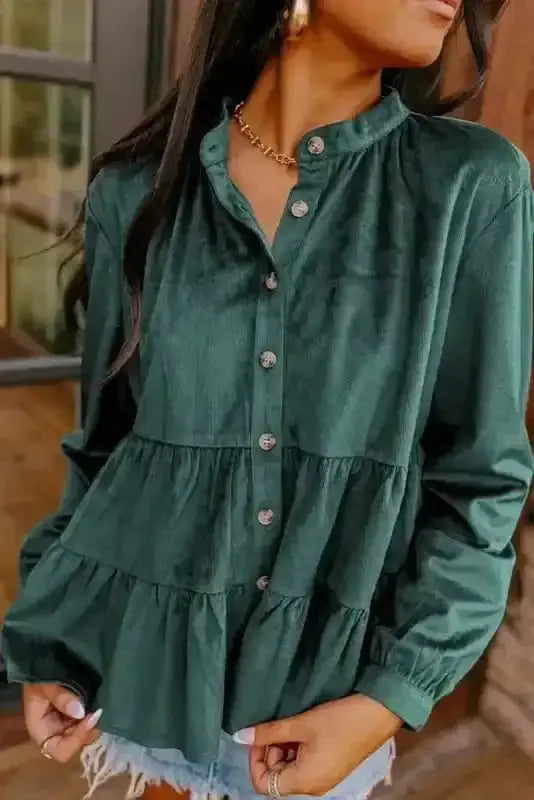 Corduroy Shirts Skobeloff / S / 100%Polyester Autumn Elegance Corduroy Shirt