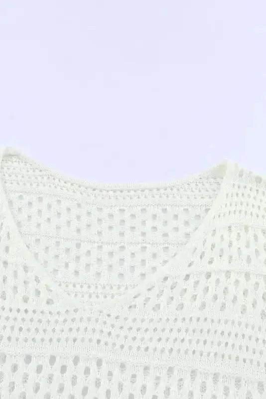 Cover-Ups Hollow Out Crochet Loose Fit Sweater