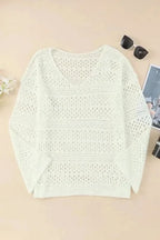 Cover-Ups Hollow Out Crochet Loose Fit Sweater