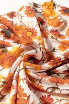 Crop Tops Flora Charm Bell Sleeve Crop Top