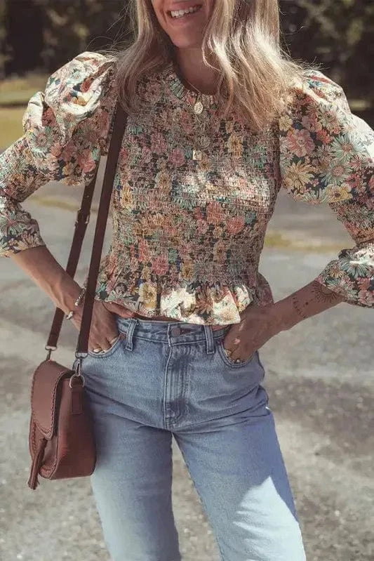 Crop Tops Yellow / S / 100%Cotton Sunshine Smock Crop Top