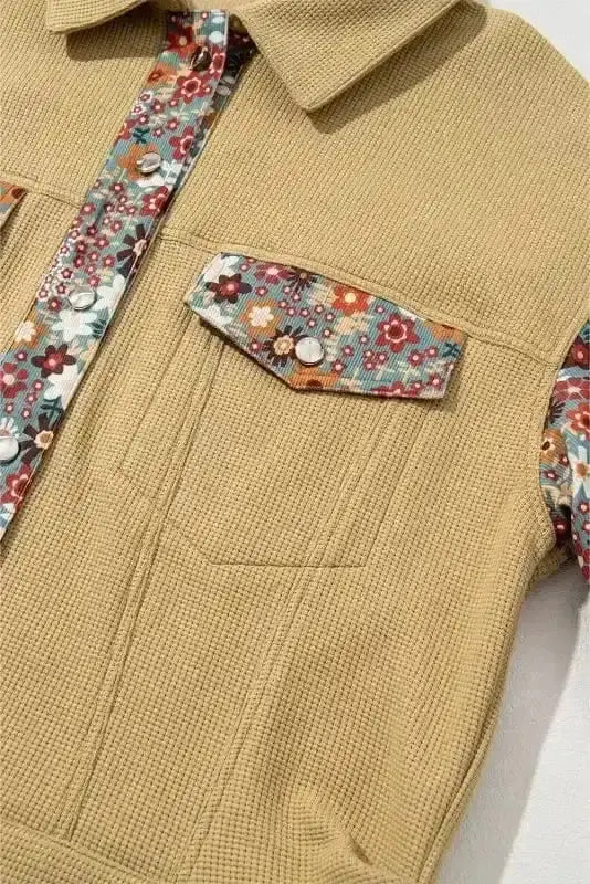Cropped Jackets Flora-Fusion Waffle Knit Jacket