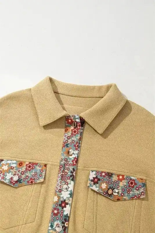 Cropped Jackets Flora-Fusion Waffle Knit Jacket