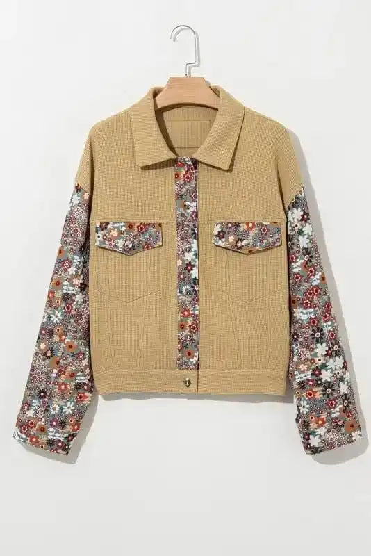 Cropped Jackets Flora-Fusion Waffle Knit Jacket