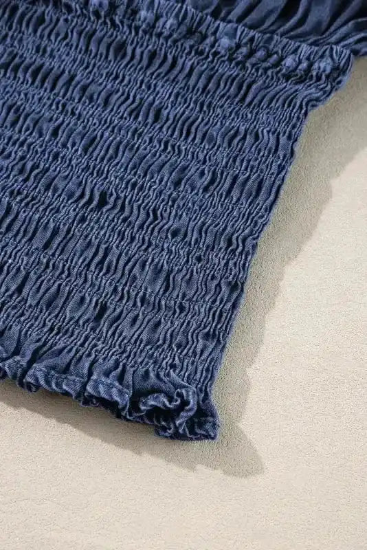 Denim Blouses Blue Belle Smocked Denim Blouse