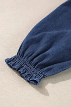 Denim Blouses Blue Belle Smocked Denim Blouse