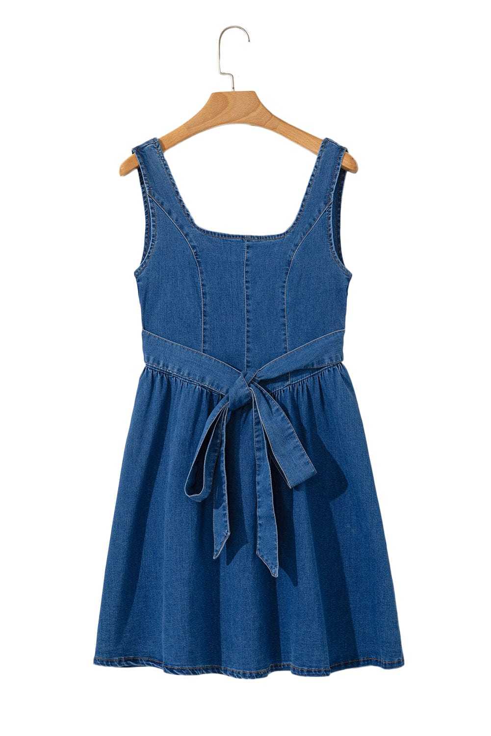 Denim Dresses Bowback Denim A-Line Dress