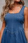 Denim Dresses Bowback Denim A-Line Dress