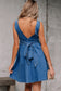 Denim Dresses Bowback Denim A-Line Dress