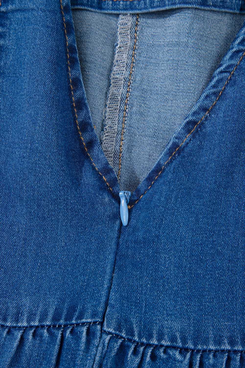 Denim Dresses Bowback Denim A-Line Dress