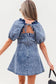 Denim Dresses Bustier Mini Denim Dress - Chic and Edgy