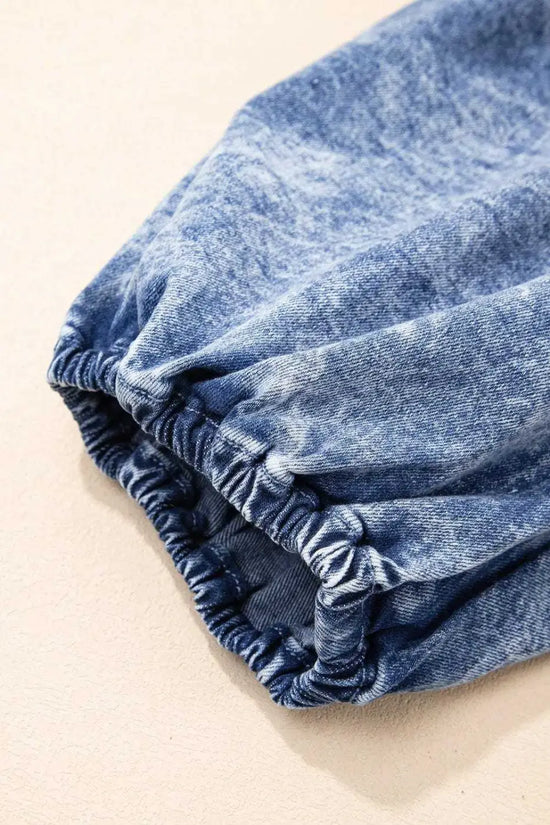 Denim Dresses Bustier Mini Denim Dress - Chic and Edgy