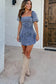 Denim Dresses Bustier Mini Denim Dress - Chic and Edgy