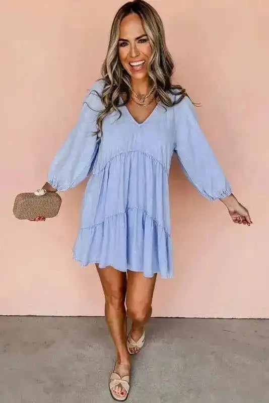Denim Dresses Chambray Charm Mini Dress