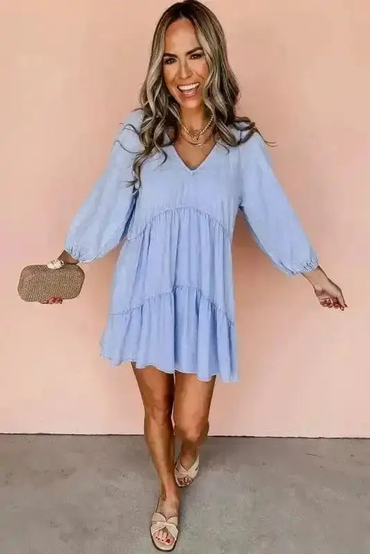 Denim Dresses Chambray Charm Mini Dress