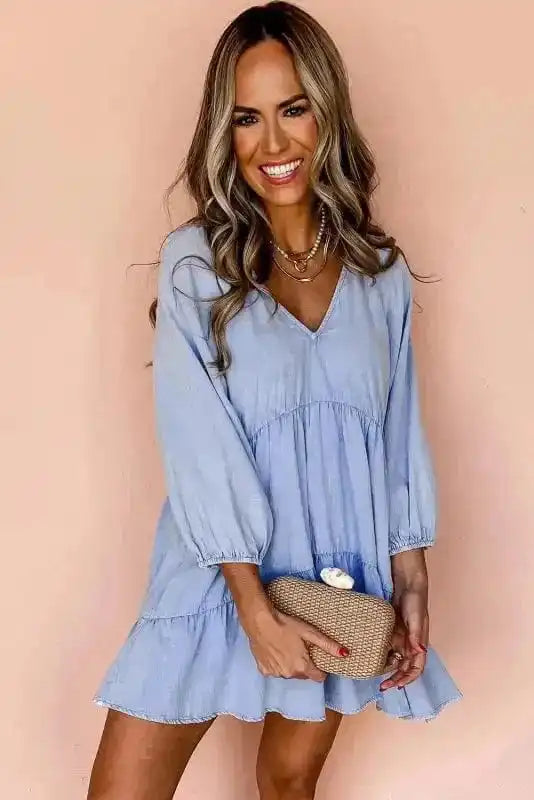 Denim Dresses Chambray Charm Mini Dress