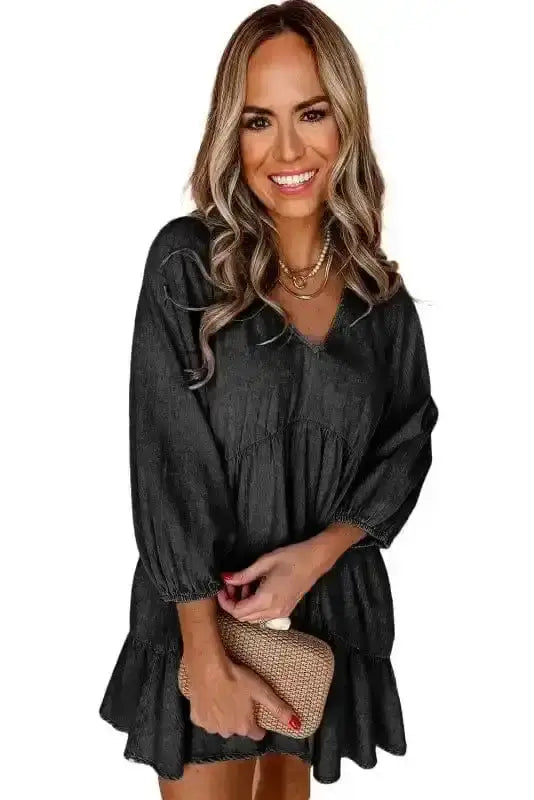 Denim Dresses Chambray Charm Mini Dress