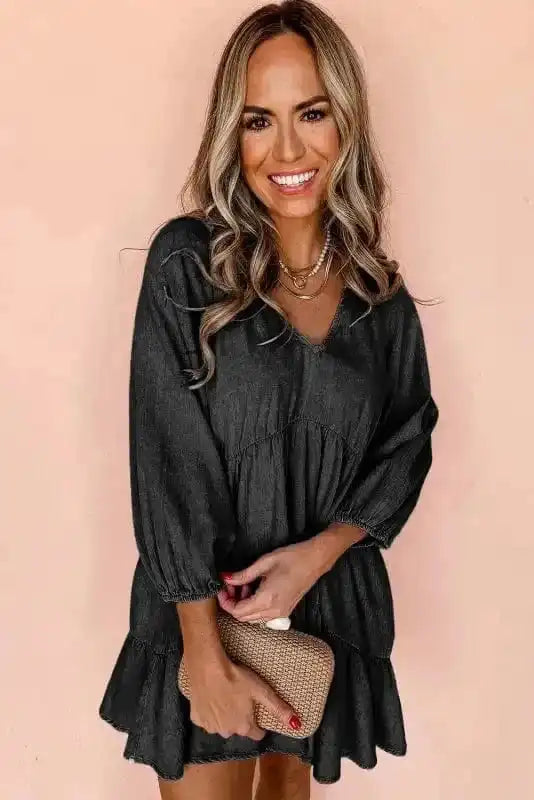 Denim Dresses Chambray Charm Mini Dress