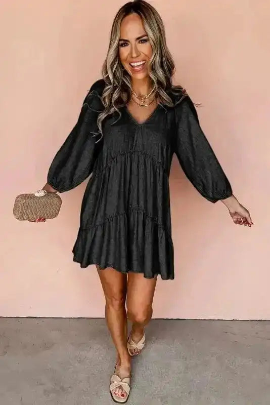 Denim Dresses Chambray Charm Mini Dress