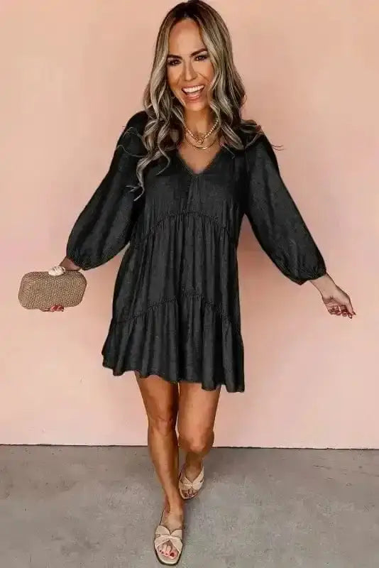 Denim Dresses Chambray Charm Mini Dress