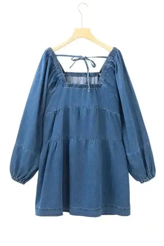 Denim Dresses Comfort-Fit Mini Denim Dress