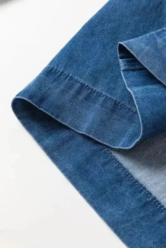 Denim Dresses Comfort-Fit Mini Denim Dress