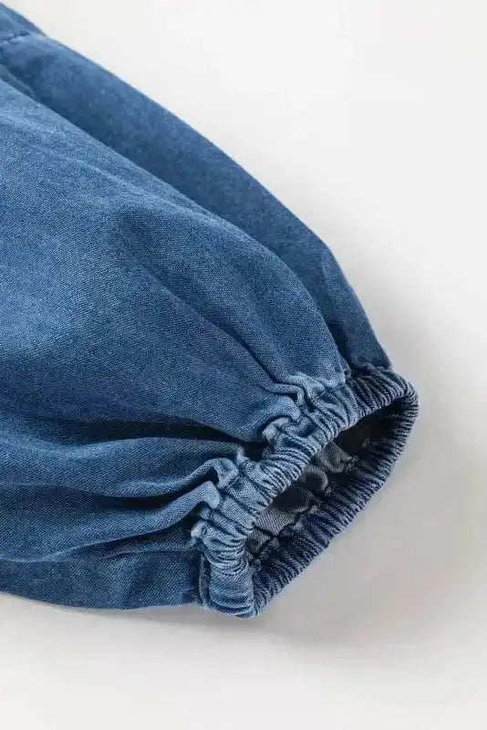 Denim Dresses Comfort-Fit Mini Denim Dress