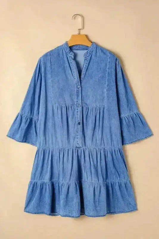 Denim Dresses Denim Dainty Tiered Dress
