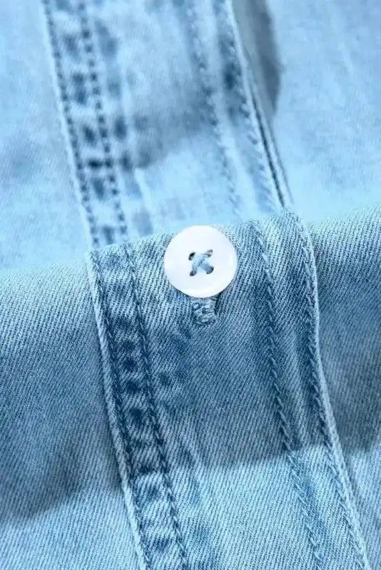 Denim Dresses Denim Dream Ruffle Shift Dress