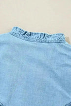 Denim Dresses Denim Dream Ruffle Shift Dress