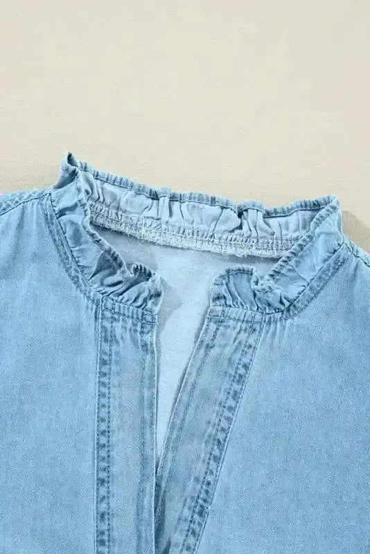 Denim Dresses Denim Dream Ruffle Shift Dress