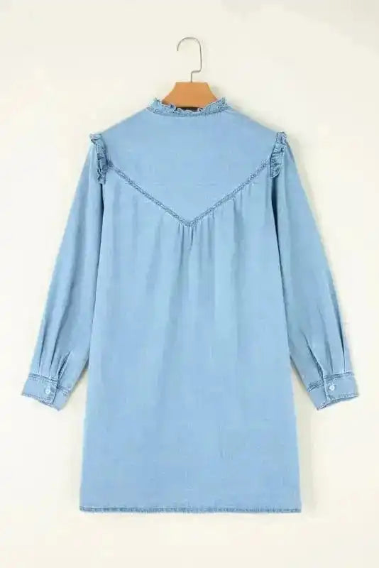 Denim Dresses Denim Dream Ruffle Shift Dress